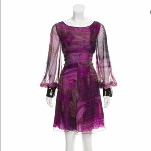 Alberta Ferretti Printed Silk Dress